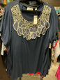 Avenue T-Shirt 26/28 Navy Blue NWT