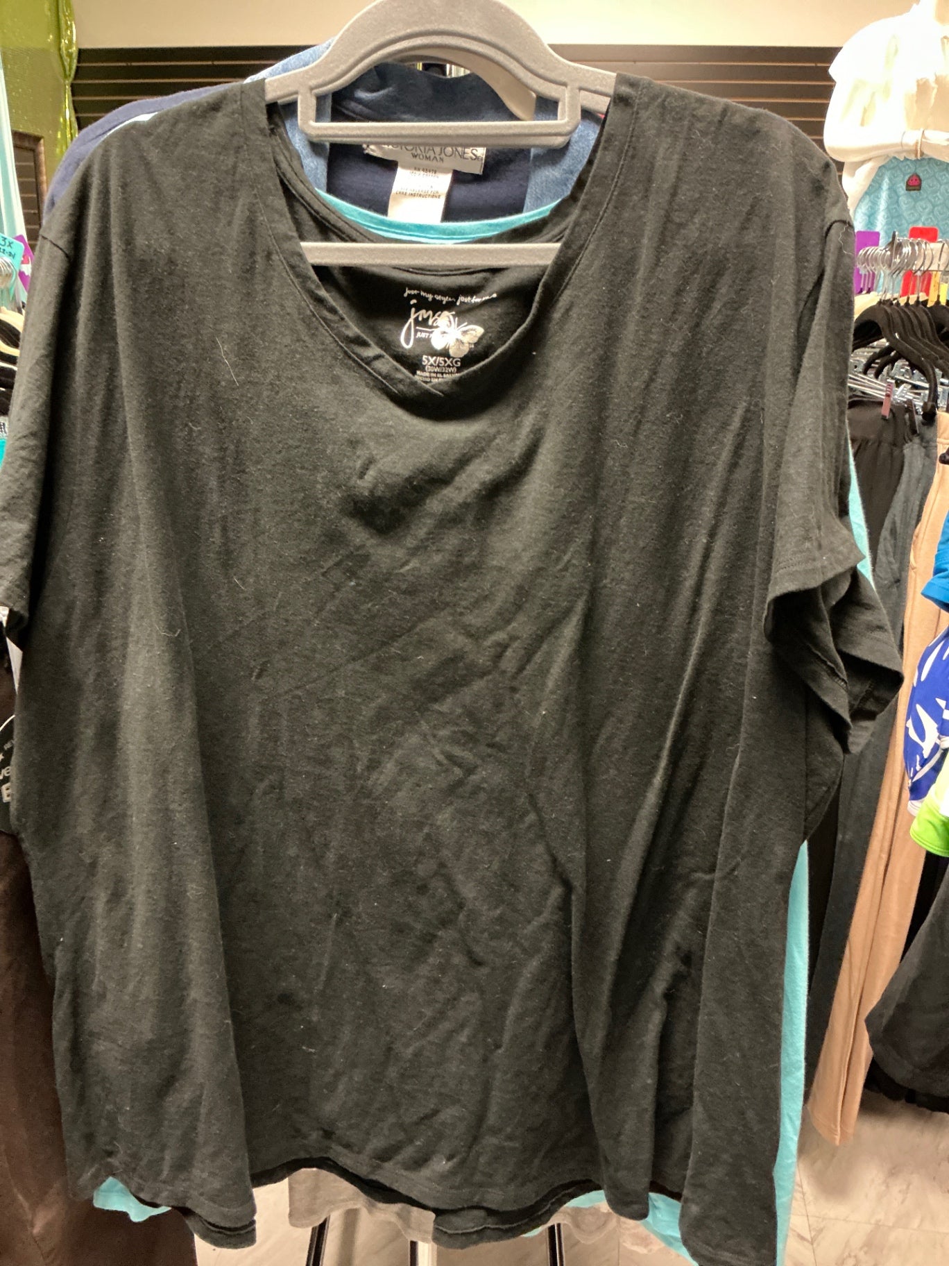 Just My Size T-Shirt 5X Black