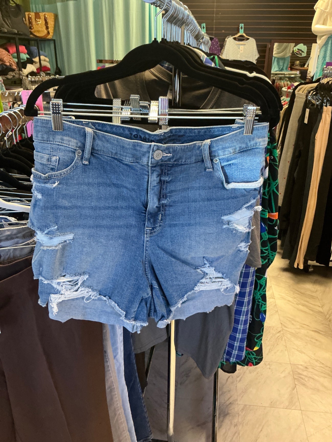 Torrid Denim Shorts 24 Light Blue