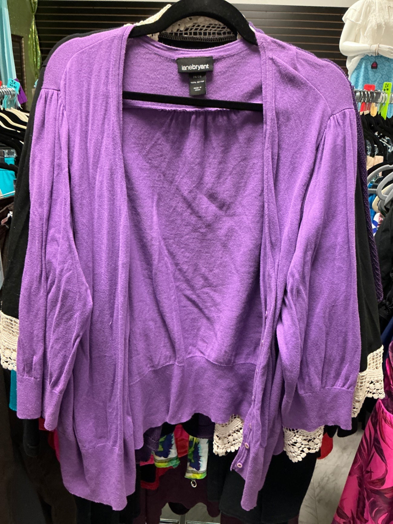 Lane Bryant Cardigan 26/28 Purple