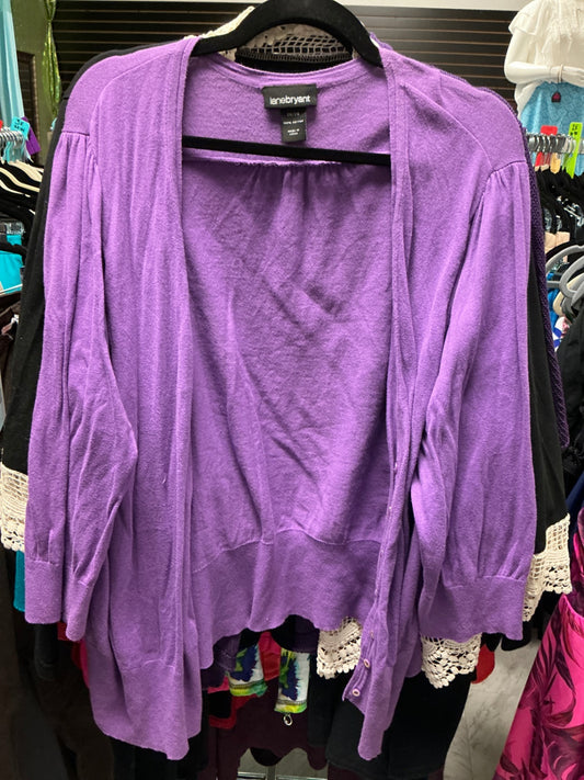 Lane Bryant Cardigan 26/28 Purple