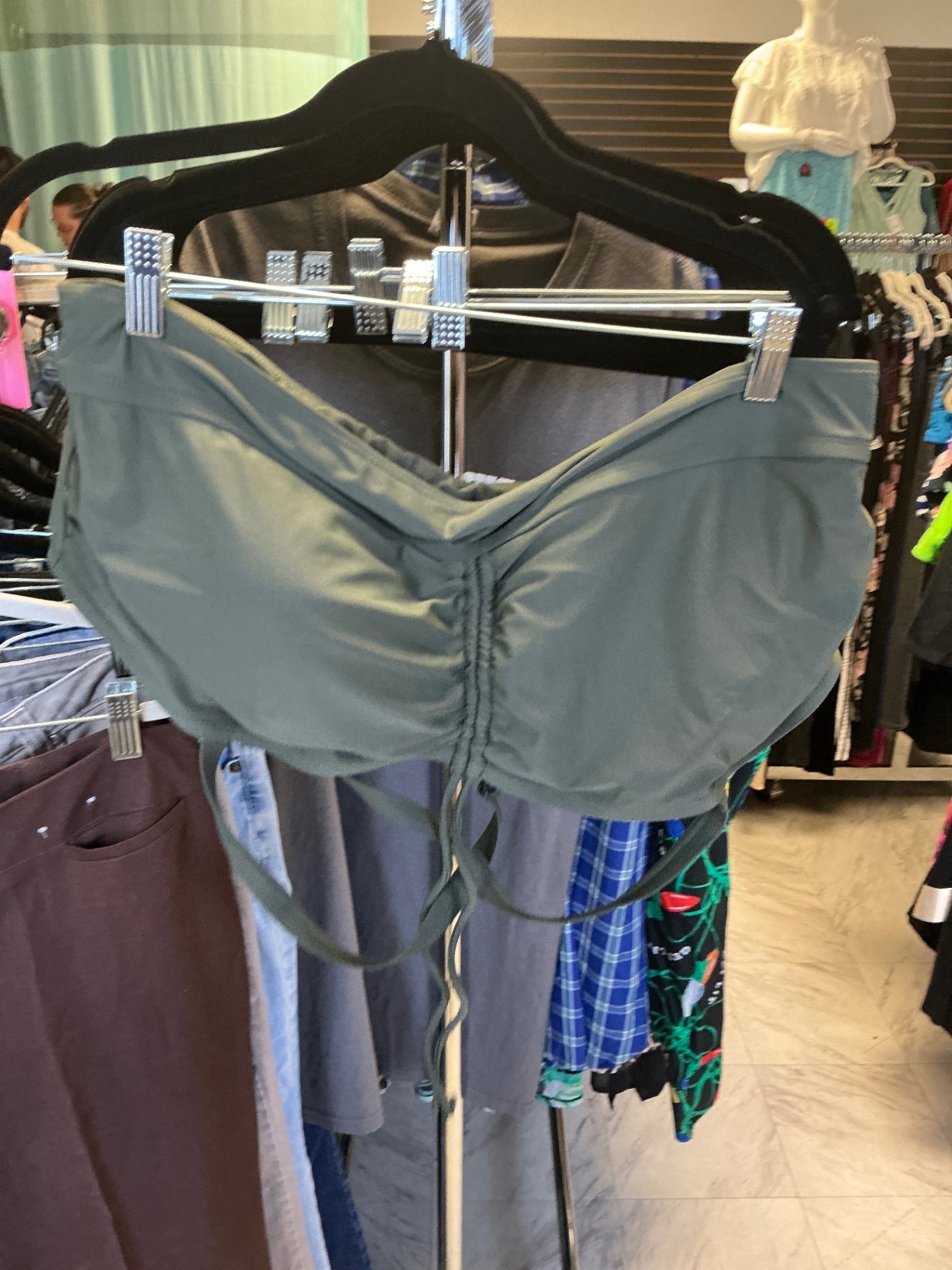 Torrid Bikini Top 3 Olive Green