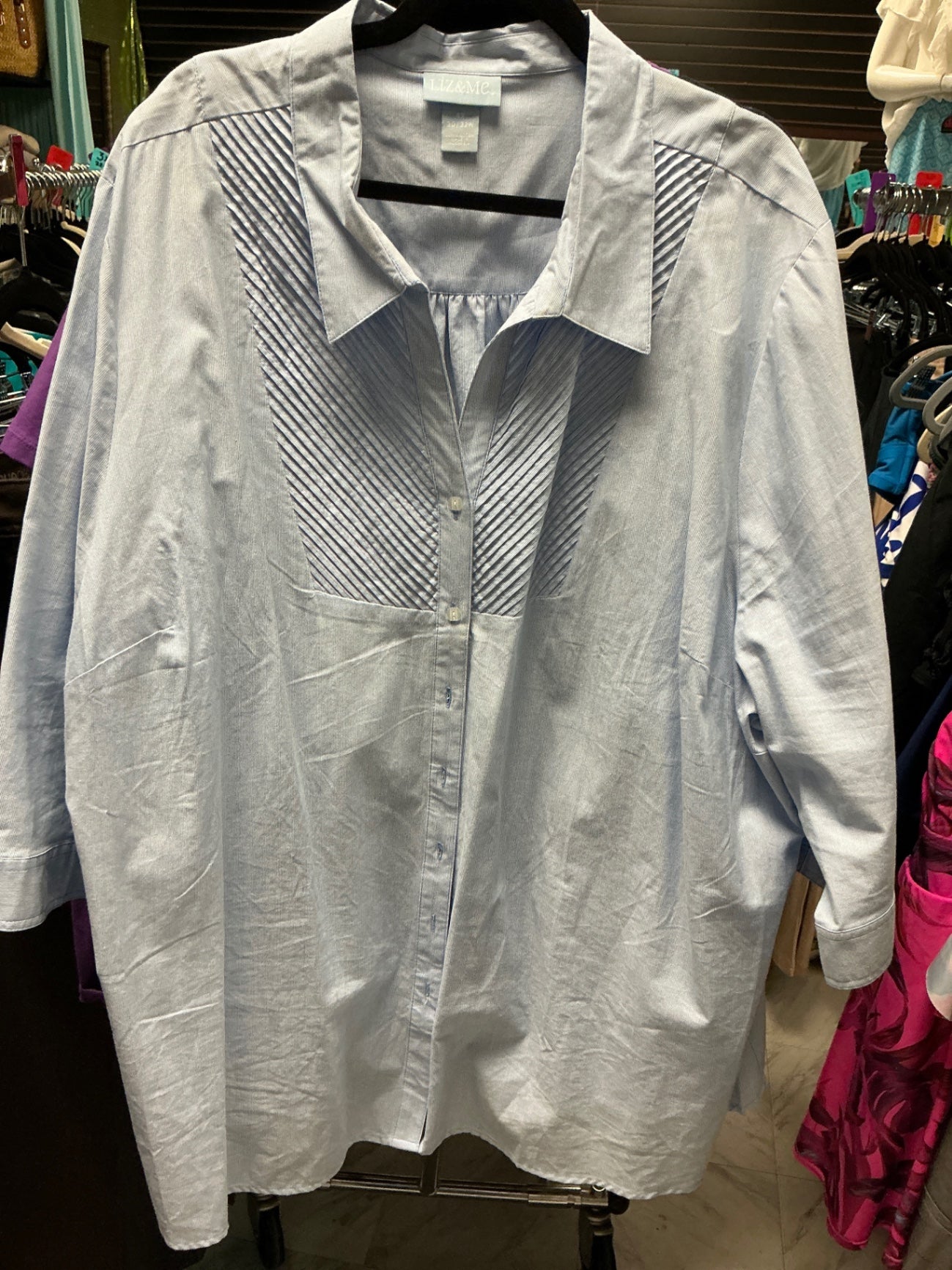 Liz & Me Shirt 30/32 Light Blue