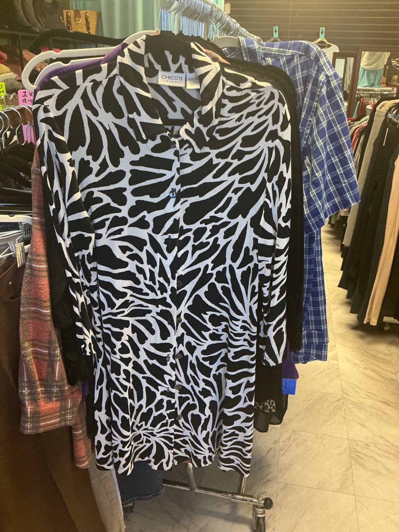 Chico's Shirt 2 Black and White