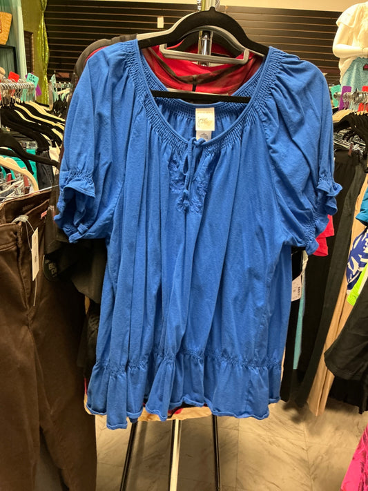 Just My Size Blouse 2X Blue