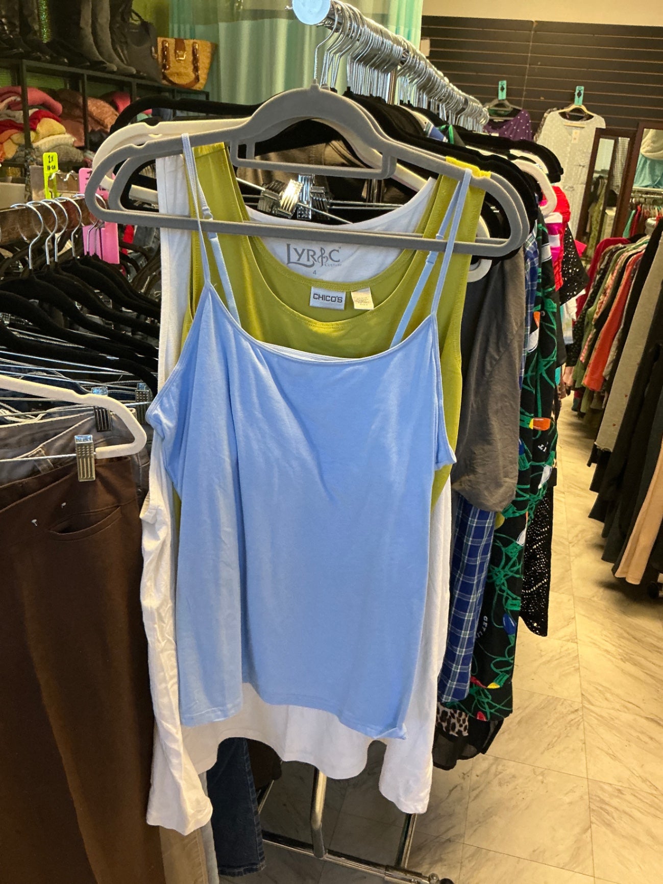 Lady Hathaway Cami Top XL Blue/Green