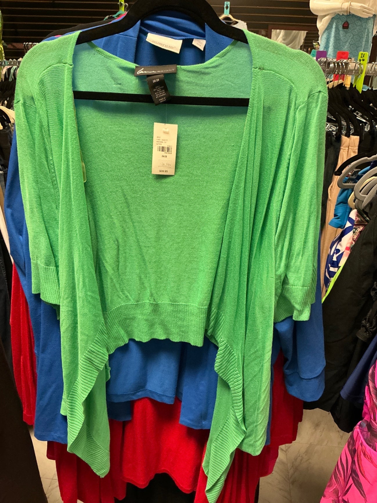 Lane Bryant Cardigan 26/28 Green NWT