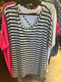 Time and Tru T-Shirt 3X Black and White Striped