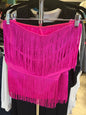 Shein Fringe Skirt W/ Top Set 4X Pink
