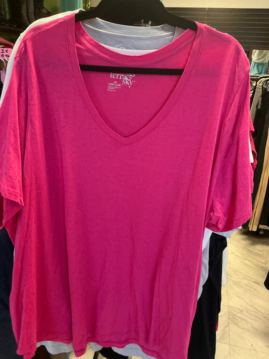 Terra & Sky T-Shirt 4X Hot Pink