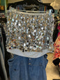 Shein Skirt 4X Silver