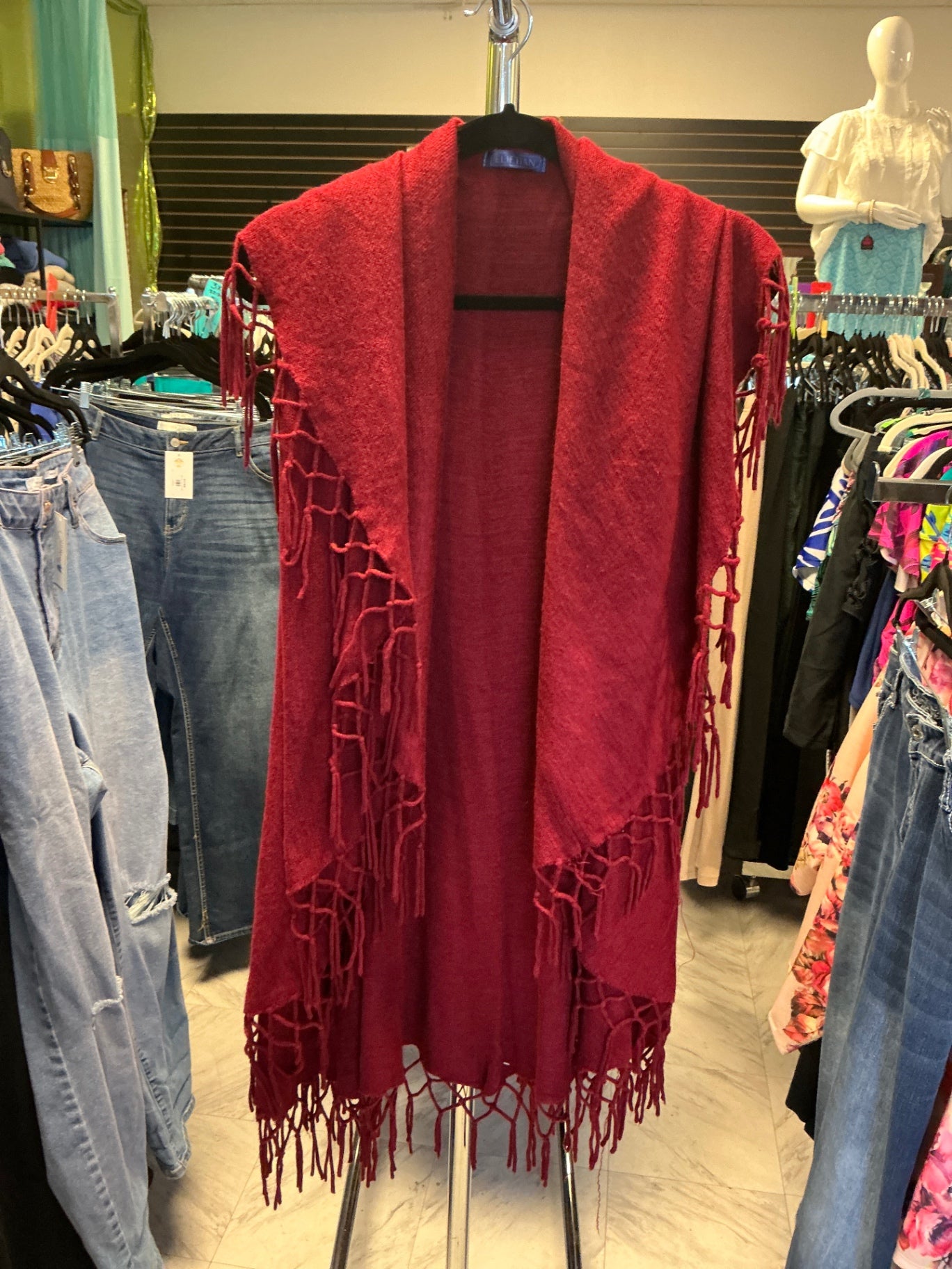 ELIETIAN Cardigan O/S Red