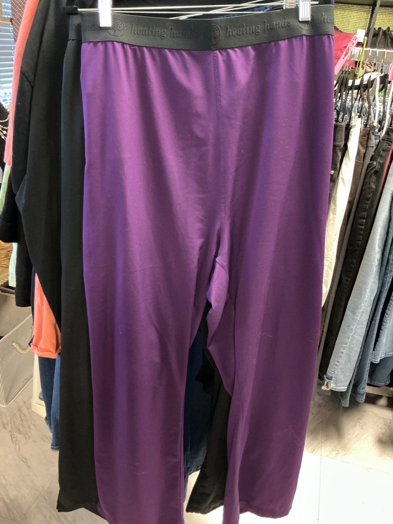 Healing Hands Scrub Pants 4XL Purple