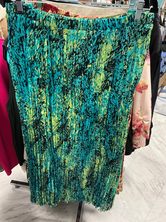 Russell Kemp Skirt 2X Teal and Yellow