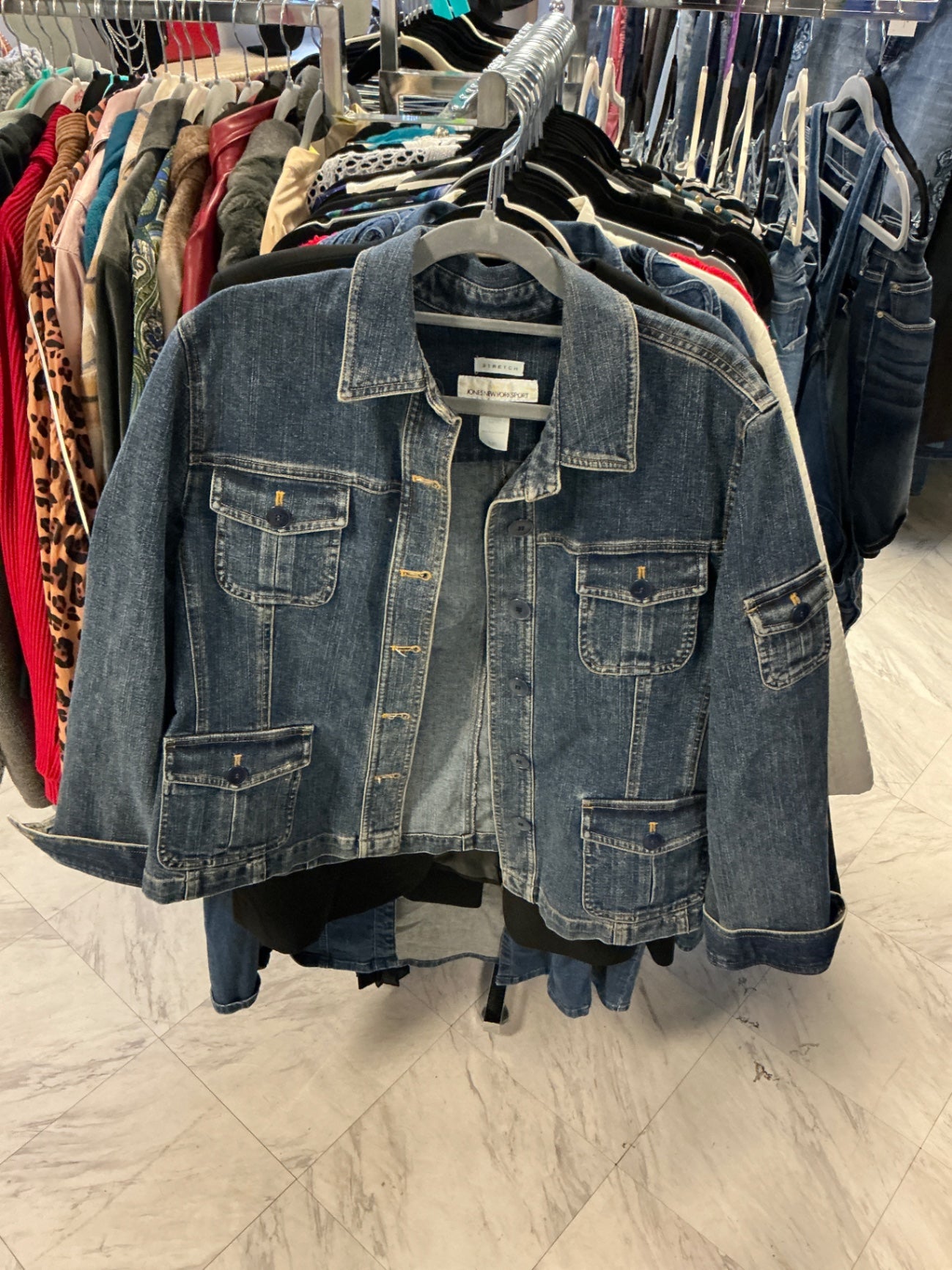 Jones New York Denim Jacket XL Blue