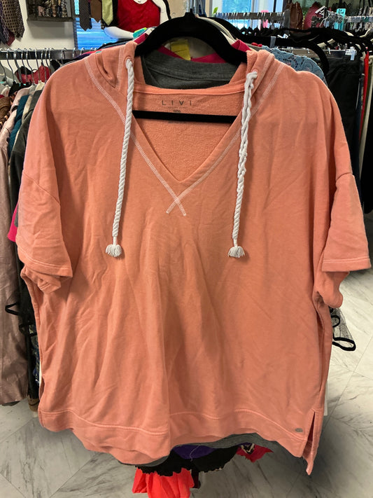 Lane Bryant Livi Hooded T-Shirt - Peach - 18/20
