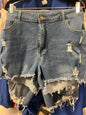 SHEIN Curve Denim Shorts - Blue - 3X