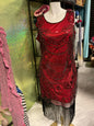 Unique Vintage Dress - Red - 16