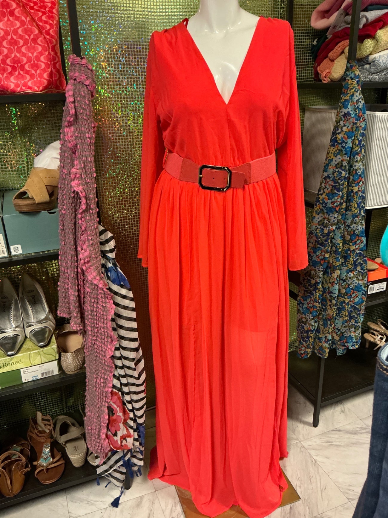 Curvy Sense Dress - Neon Coral - 1X