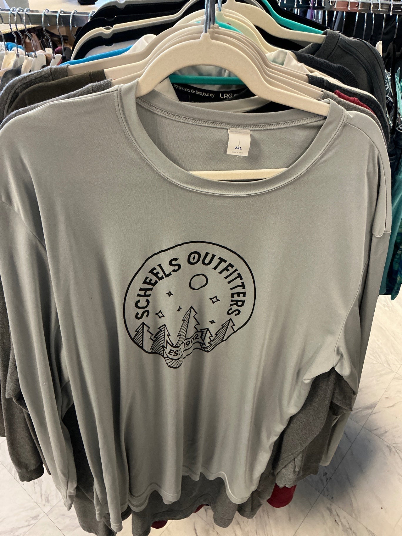 Scheels Outfitters Long Sleeve T-Shirt - Light Gray - 2X