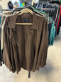 Roundtree & Yorke Button-Up Shirt - Brown - 4XLT