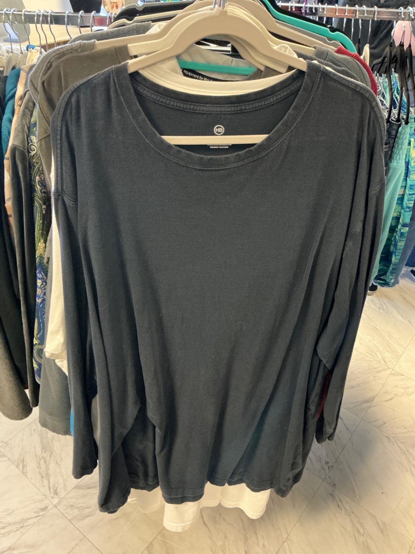 HB Long Sleeve T-Shirt - Dark Gray - 5X