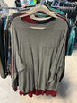 Roundtree & Yorke Long Sleeve Top - Gray - 4X
