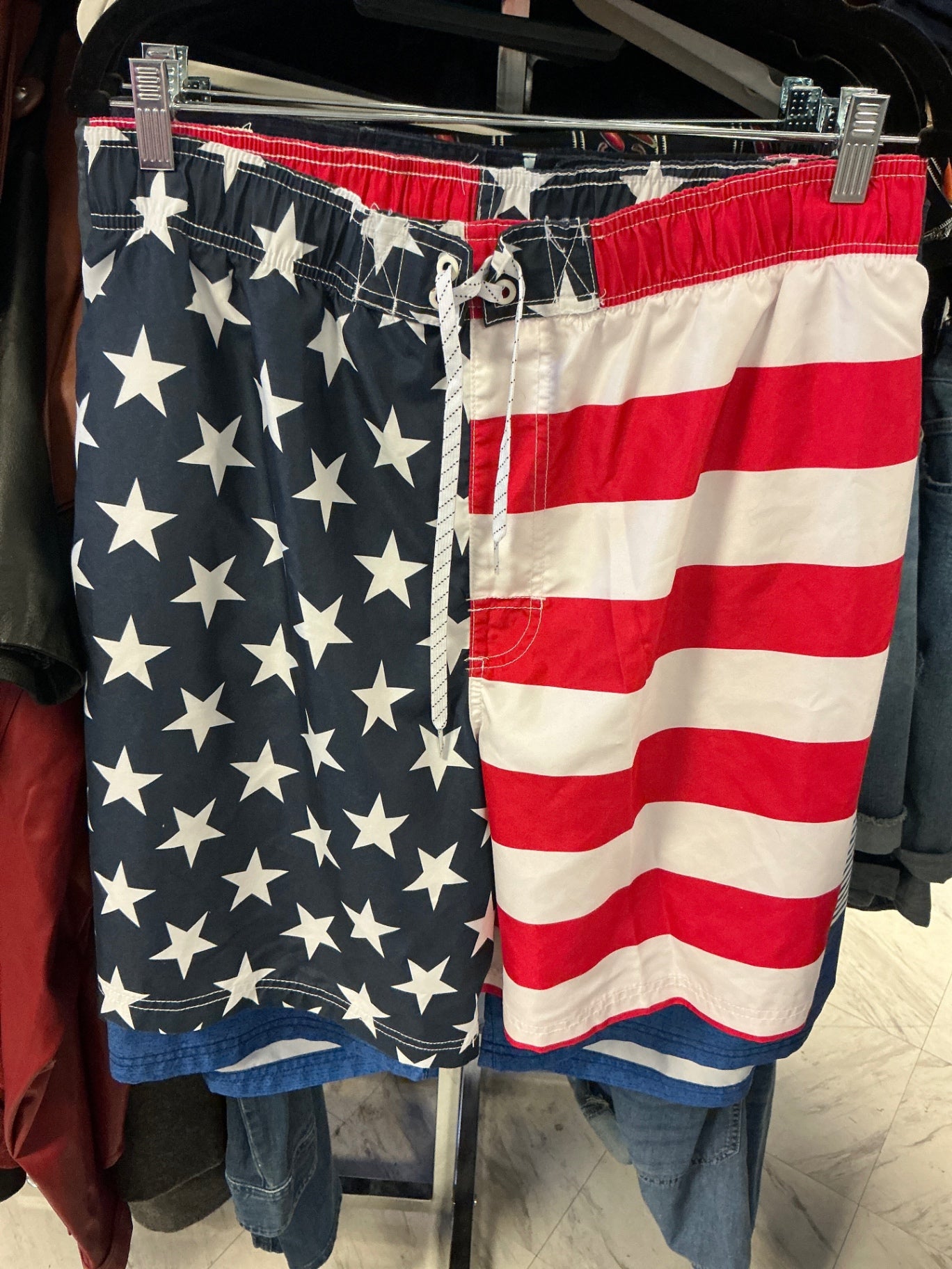 George Swim Shorts - Red, White, and Blue - 3XL