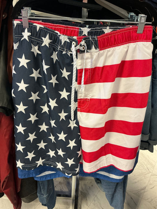 George Swim Shorts - Red, White, and Blue - 3XL