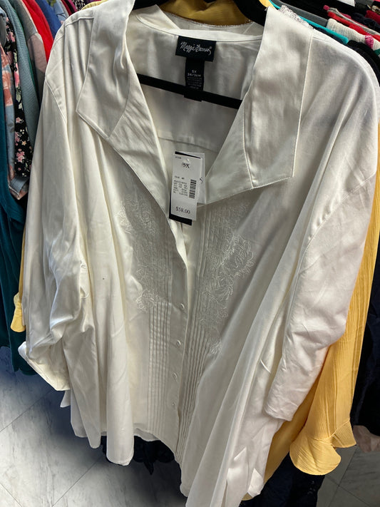 Maggie Barnes Shirt - White - 5X NWT