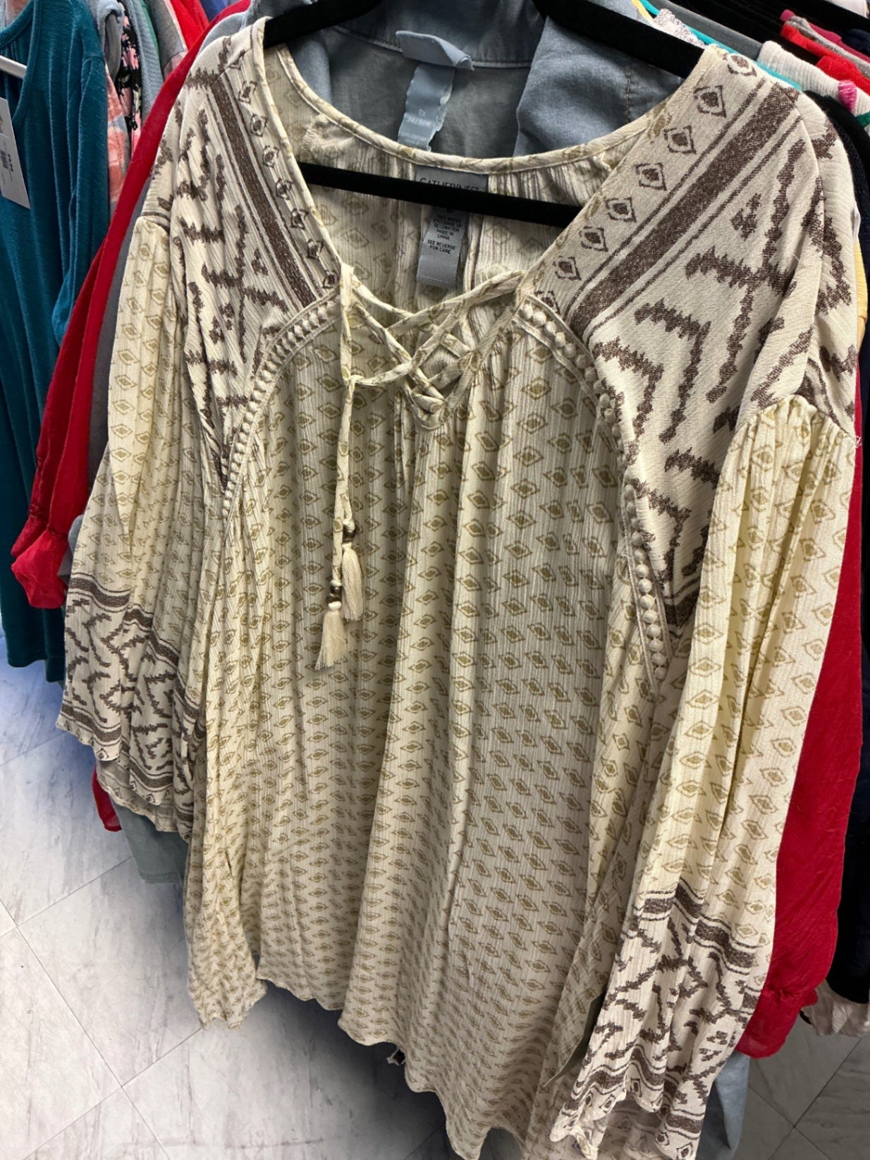 Catherine’s Blouse - Beige - 5X NWT