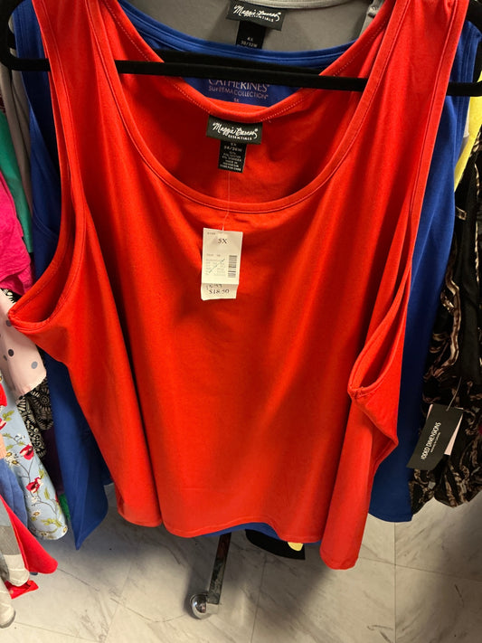 Maggie Barnes Tank Top - Orange - 5X NWT