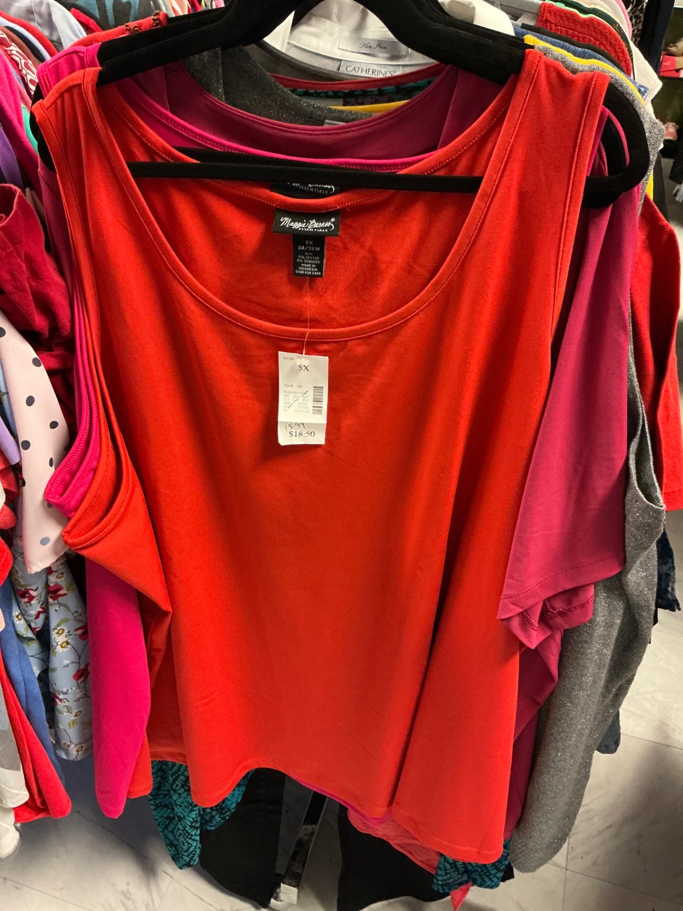 Maggie Barnes Tank Top - Red - 5X NWT
