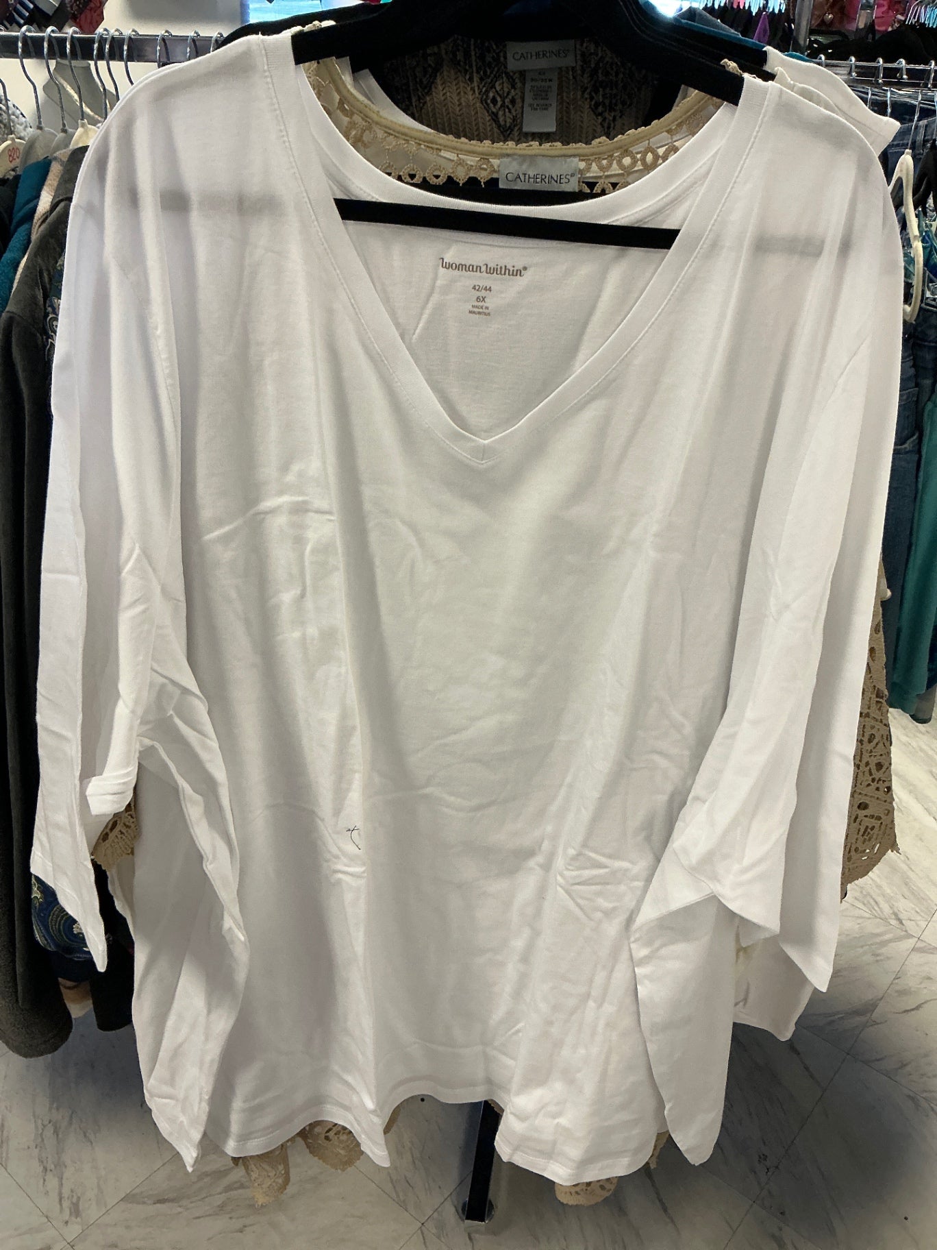 Woman Within T-Shirt - White - 6X NWOT