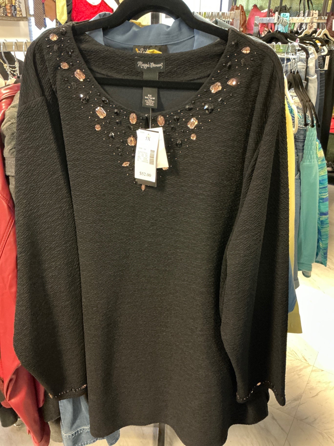 Maggie Barnes Blouse - Black - 5X NWT