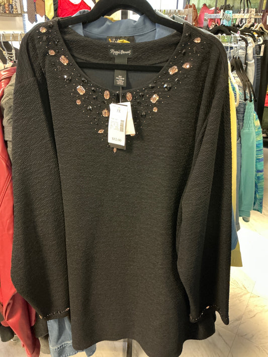 Maggie Barnes Blouse - Black - 5X NWT