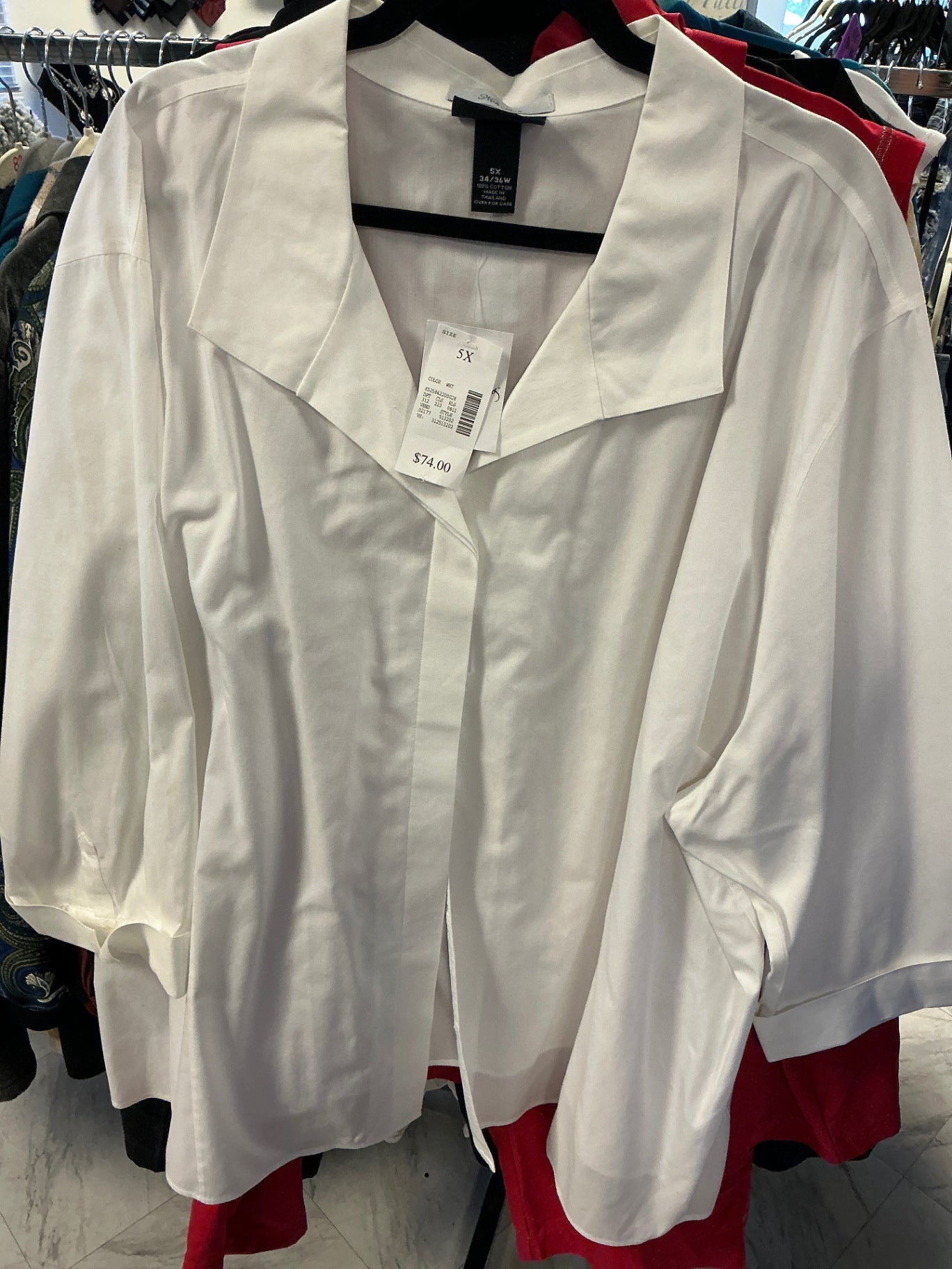 Maggie Barnes Shirt - White - 5X NWT