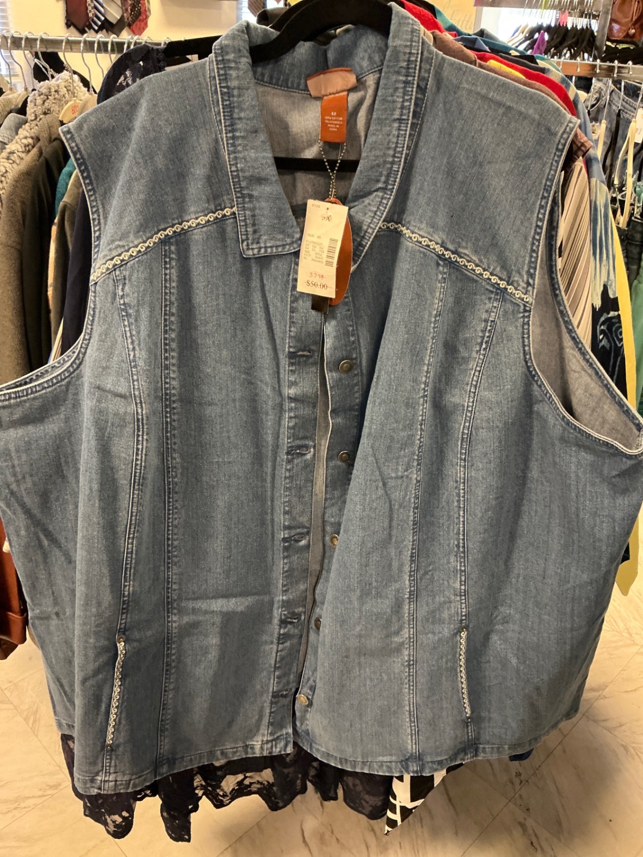 Liz&Me Denim Vest - Light Blue - 5X NWT