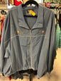 Silver Threads Wind Breaker Jacket - Light Blue - 5X