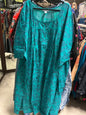 Only Necessities Dress - Turquoise with black paisley pattern - 6X 42/44 NWOT
