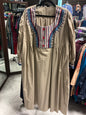 Custom Made Dress - Beige with multicolor accents - 5-6X