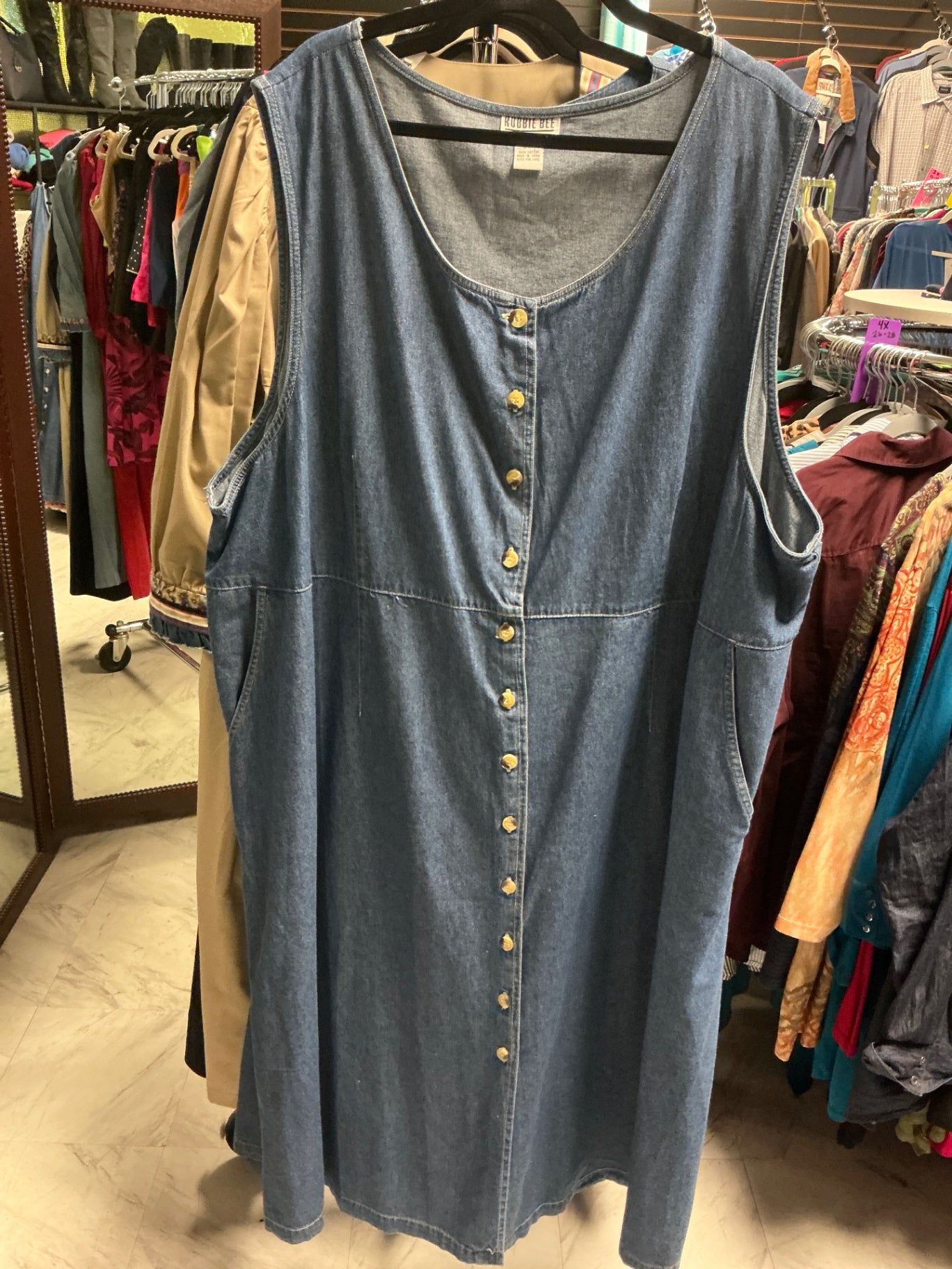 ROBBIE BEE Denim dress - Blue - 34W