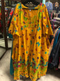 Only Necessities Dress - Yellow with multicolored butterfly and floral print - 6X 42/44 NWT
