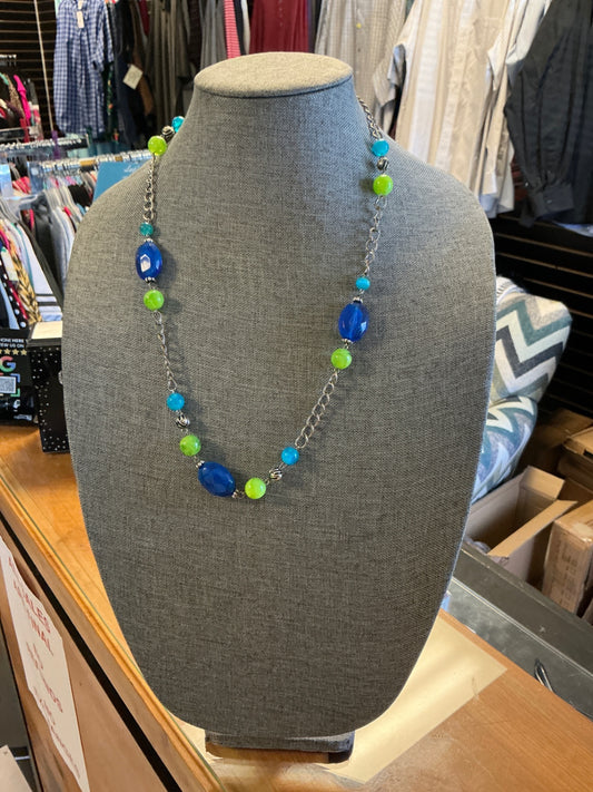 Necklace - Blue, Green, Turquoise -