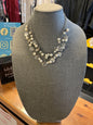 Necklace - Silver and White -