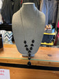 Necklace - Black and Silver -