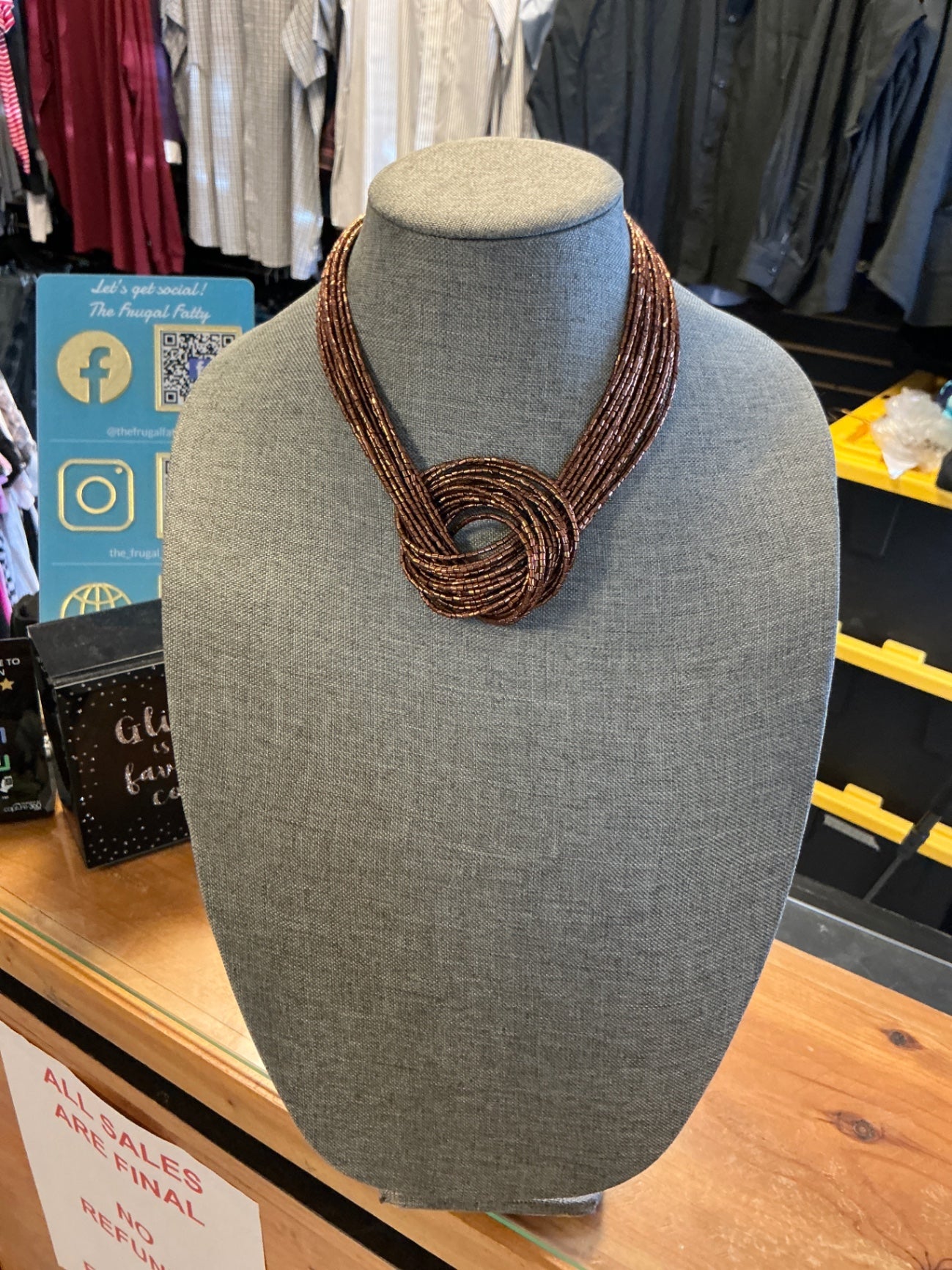 Paparrazi Necklace - Brown -