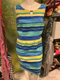Ronnie Nicole Sleeveless Dress - Multicolored (blue, yellow, green) - 20W