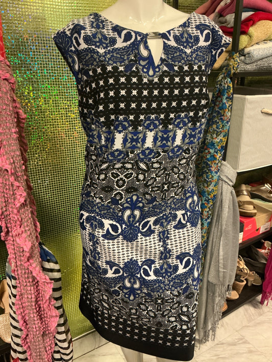 ILE New York Dress - Black, White, and Blue - 22W