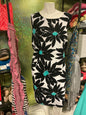 Ronni Nicole Dress - Black, White and Teal - 22W